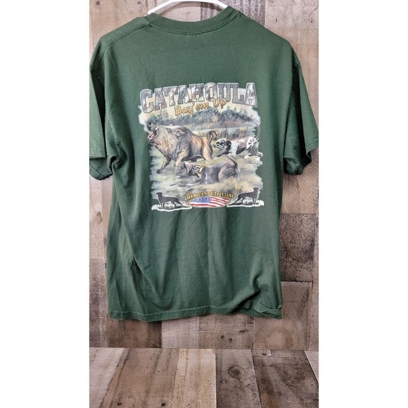 All American OutFitters Catahoula Bay'Em Up Boar Hunter Adult Tee Size Med - Picture 4 of 6